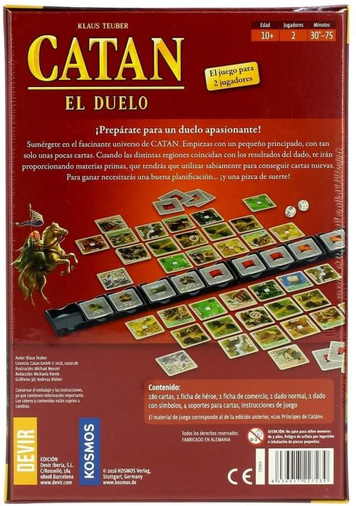 Catan duelo parta trasera caja