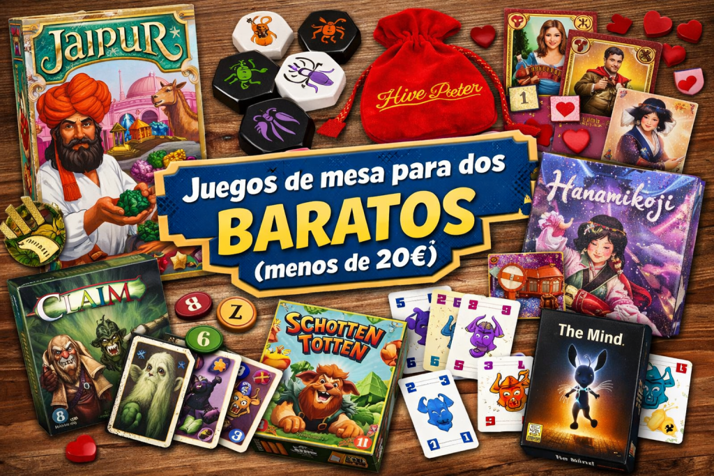 Juegos de mesa para dos baratos por menos de 20€